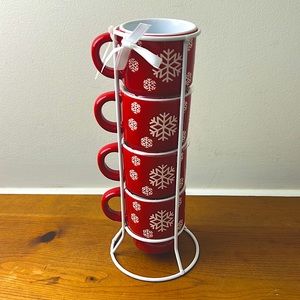 Signature Christmas Mugs in a tower